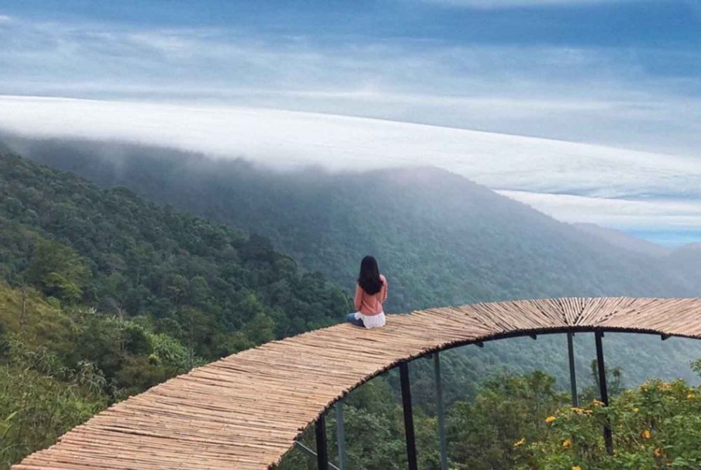 Thời điểm đẹp nhất tại Cầu Mây Tam Đảo là buổi sớm ban mai và chiều hoàng hôn phủ